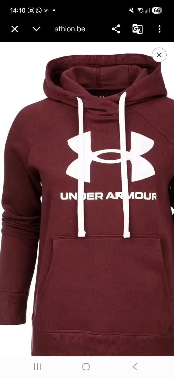Polerón con capucha Under Armour burdeos - 4