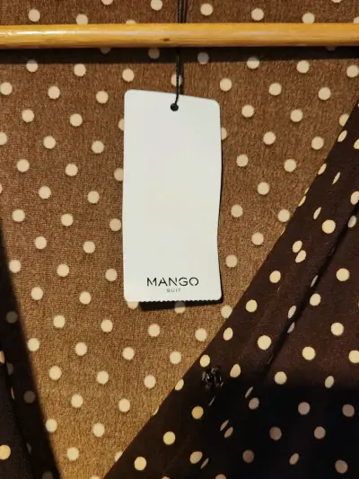 Vestido cruzado de lunares Mango - miniatura 2