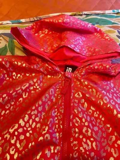 Chaqueta deportiva fucsia con  print plateado - miniatura 4