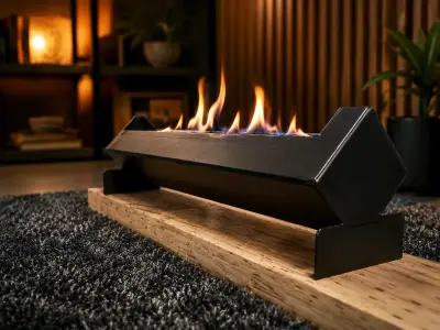 Chimenea decorativa de mesa con fuego real - miniatura 1