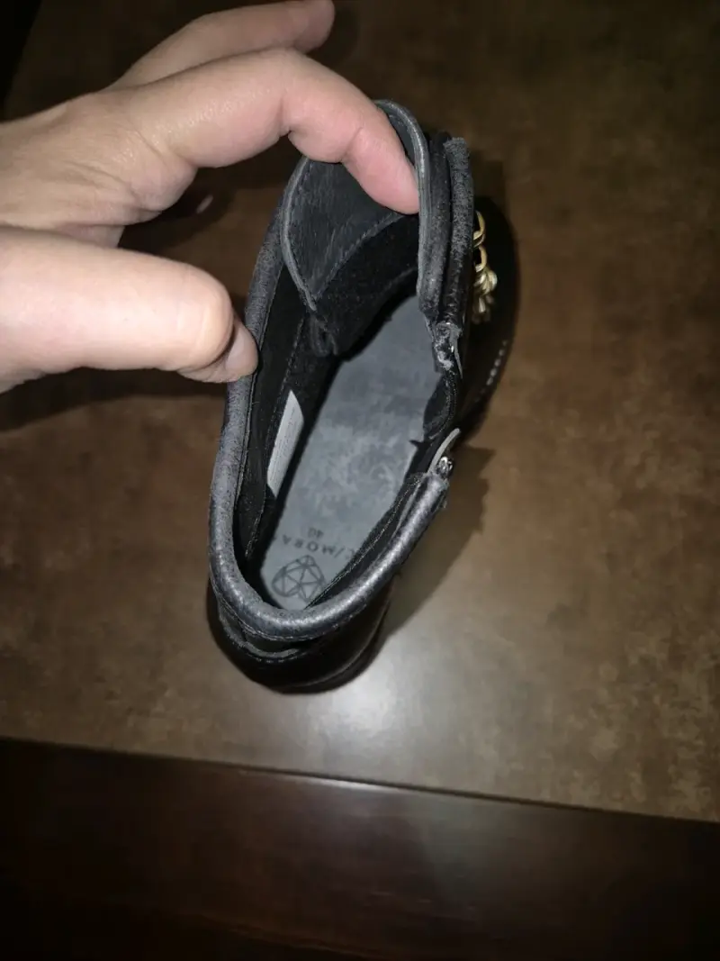 Botines de cuero negro con plataforma y cierre lateral - 2