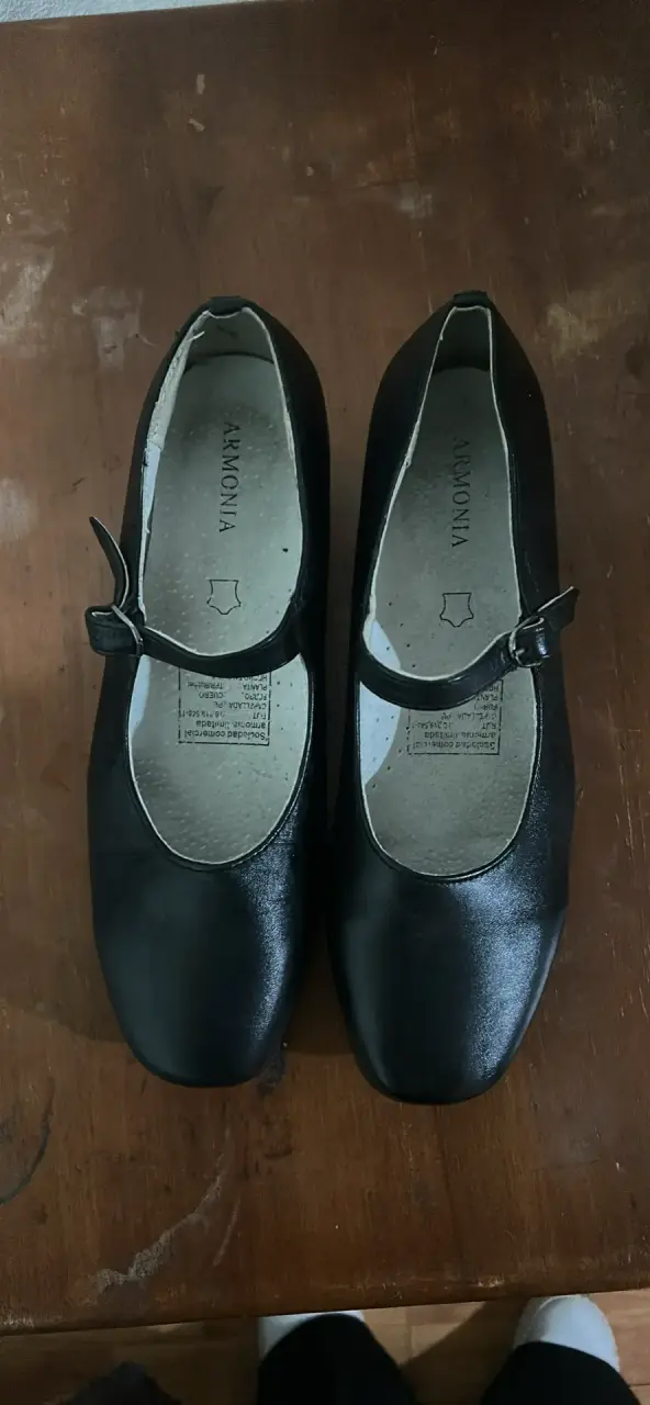 Zapatos de tacón bajo negros para mujer - 3