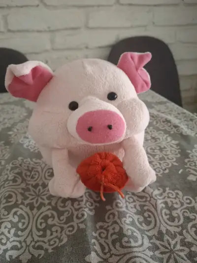 Alcancía de Peluche Cerdito Rosa - miniatura 1