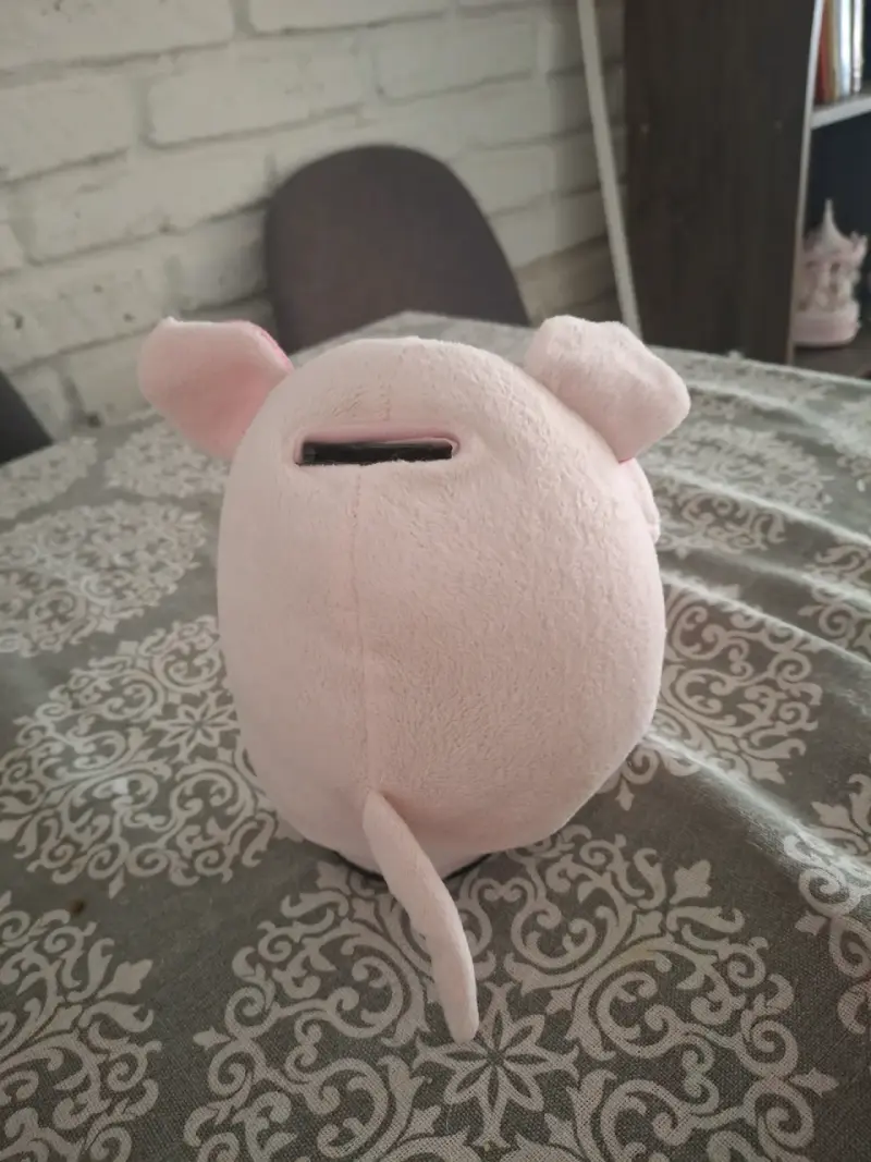 Alcancía de Peluche Cerdito Rosa - 2