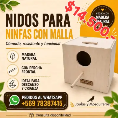 Nido de Maderapara Todo Tipo de Aves - miniatura 2