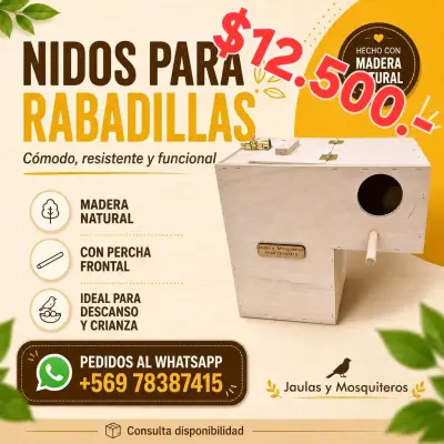 Nido de Maderapara Todo Tipo de Aves - miniatura 4