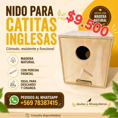 Nido de Maderapara Todo Tipo de Aves - miniatura 5