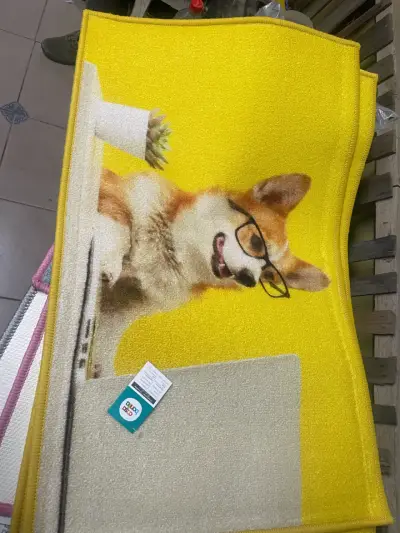Alfombra con diseño de perro y gato - miniatura 5