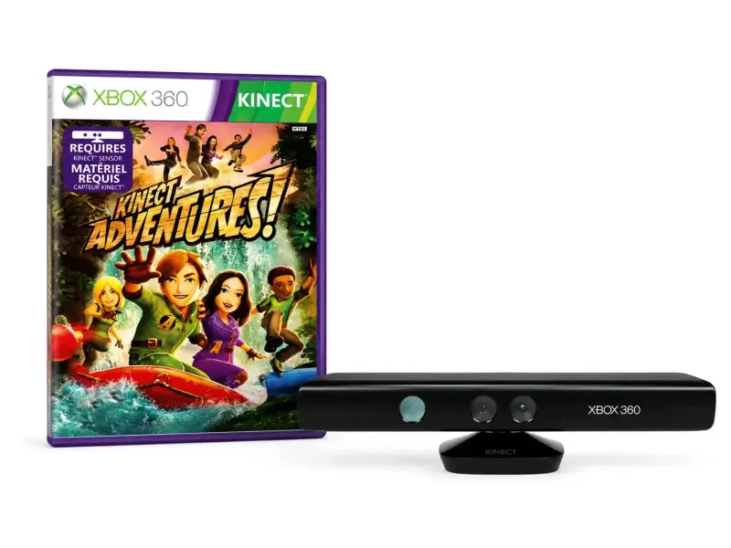 Kinect xbox 360 con juego Kinect Adventure