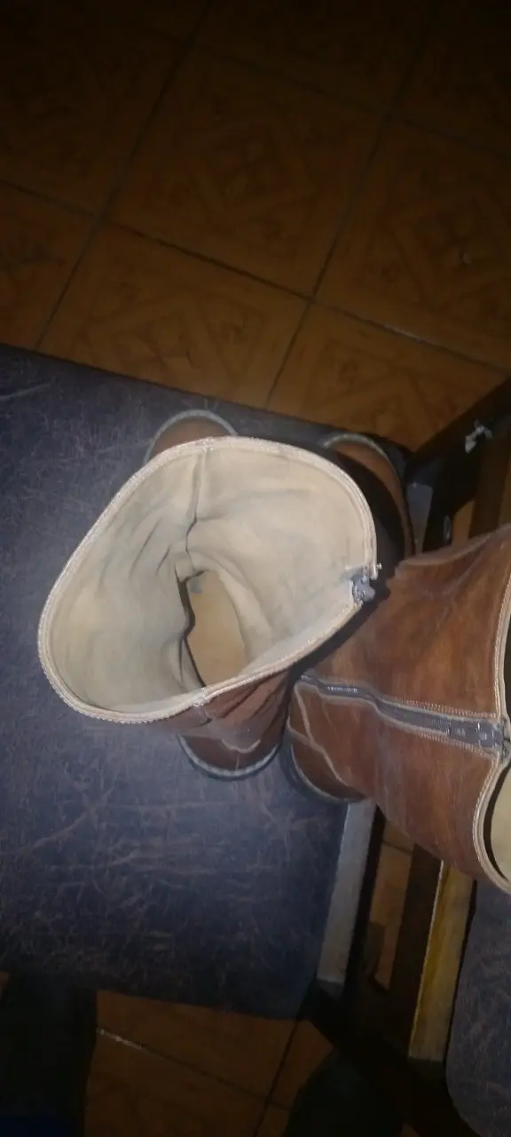 Botas de cuero marrón para mujer - 3