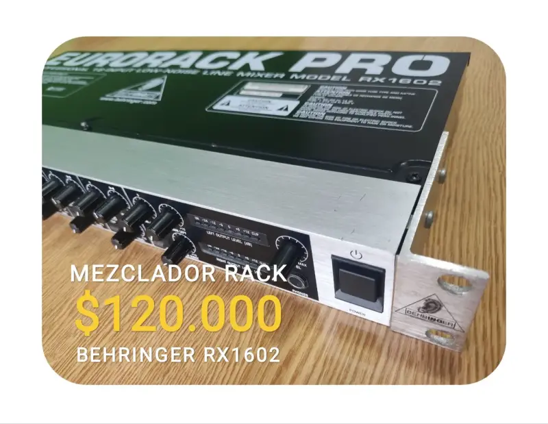 Mezclador Mixer Rack Behringer RX1602, $120.000.- - 1