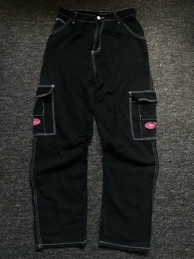 Pantalones cargo negros shein - miniatura 2