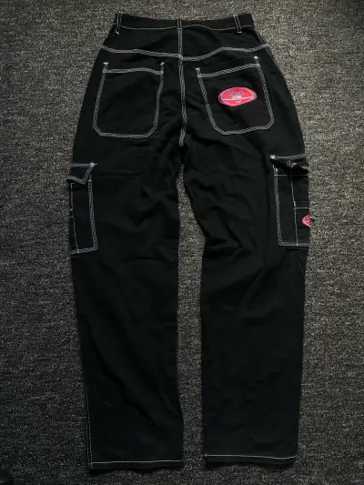 Pantalones cargo negros shein - miniatura 4