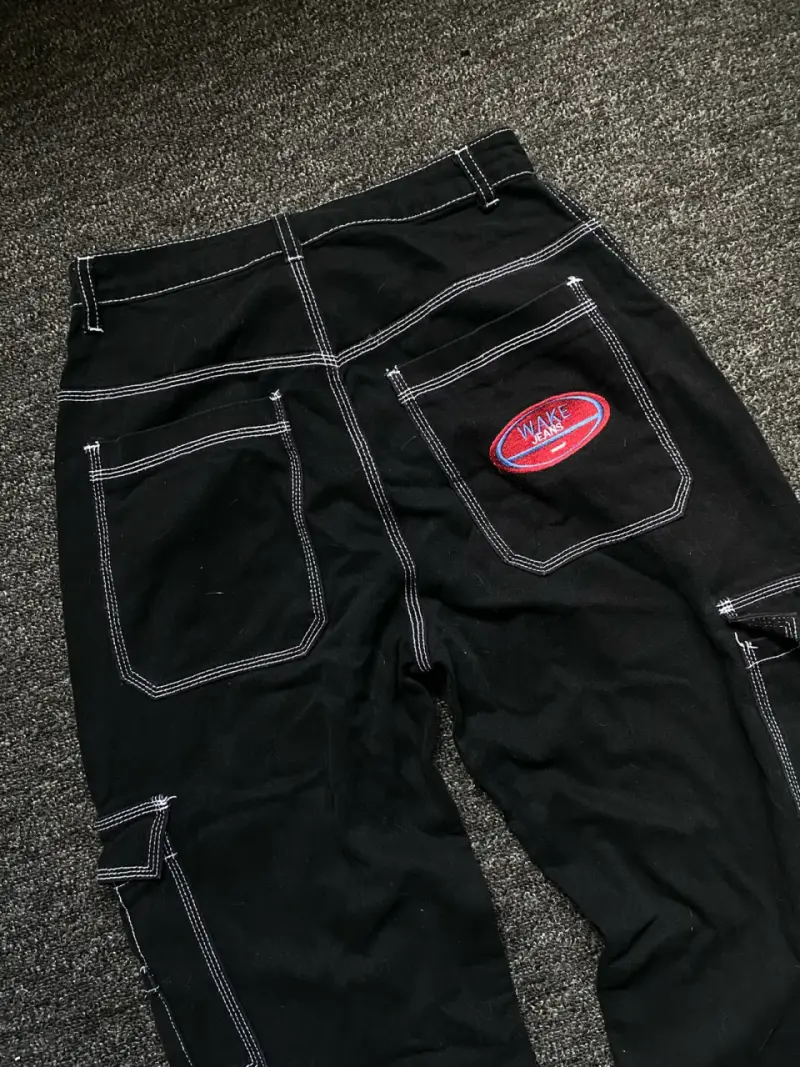 Pantalones cargo negros shein - 5