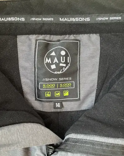 Pantalones de nieve Maui & Sons gris para hombre - miniatura 2