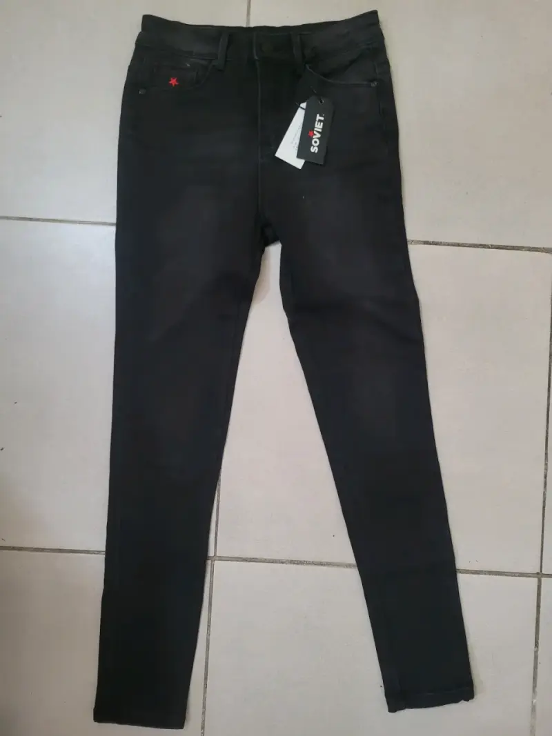 Jeans negros ajustados Soviet para mujer - 4