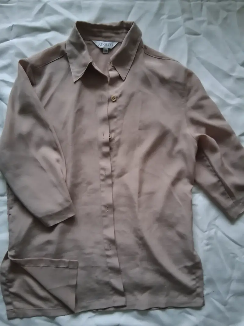 Blusa beige talla M para mujer - 3