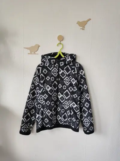 Chaqueta Polar con capucha diseño geométrico - miniatura 1