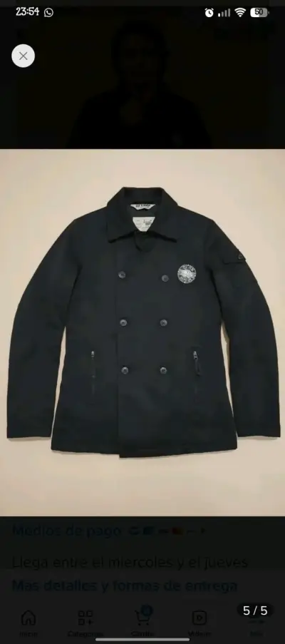 Chaqueta negra de hombre con diseño moderno - miniatura 2