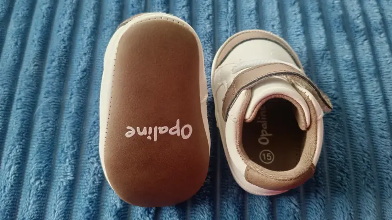 Zapatillas de bebé blancas con velcro opaline - 2