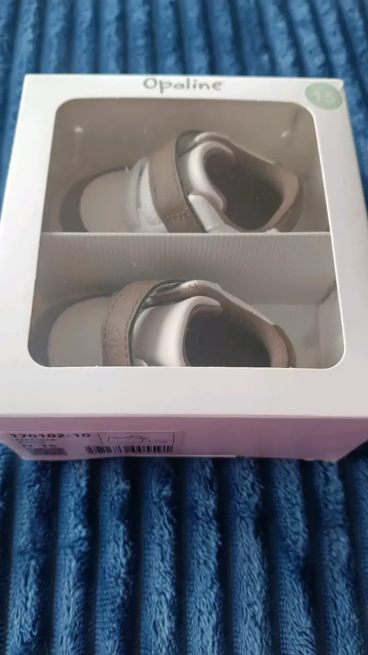 Zapatillas de bebé blancas con velcro opaline - 3