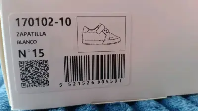 Zapatillas de bebé blancas con velcro opaline - miniatura 5