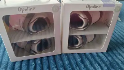 Zapatillas de bebé blancas con velcro opaline - miniatura 6