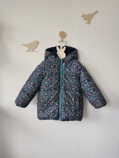Chaqueta reversible para niña con diseño floral - miniatura 1