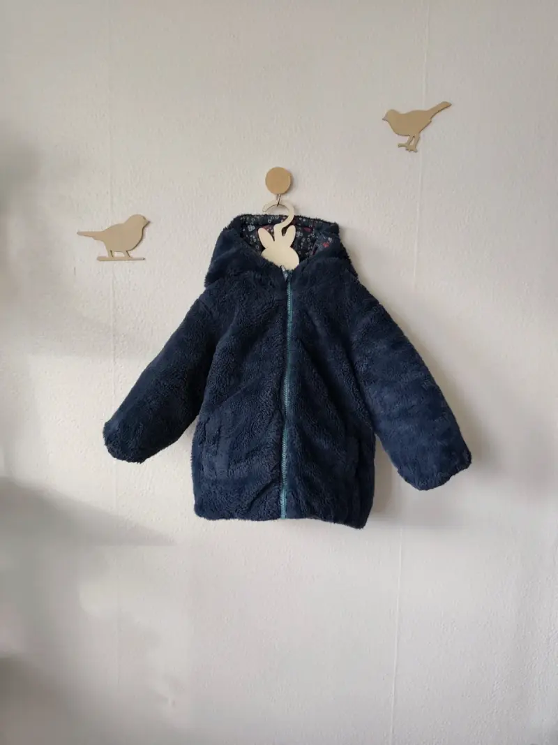 Chaqueta reversible para niña con diseño floral - 2