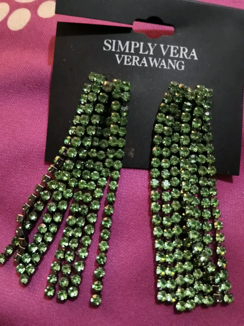 Pendientes largos verdes Simply Vera Vera Wang - 2