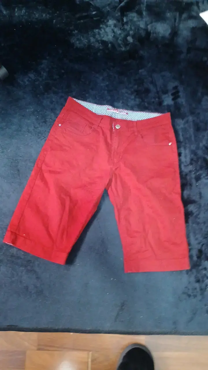 Bermudas rojas X&D Denim para hombre - 1