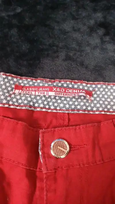 Bermudas rojas X&D Denim para hombre - miniatura 2