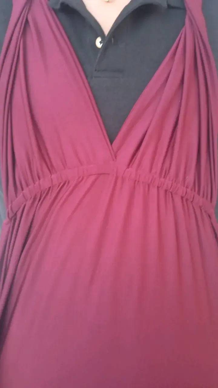 Vestido largo burdeos elegante para mujer - 2