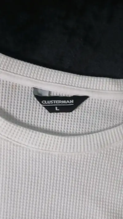 Polera blanca manga larga Clusterman - miniatura 2