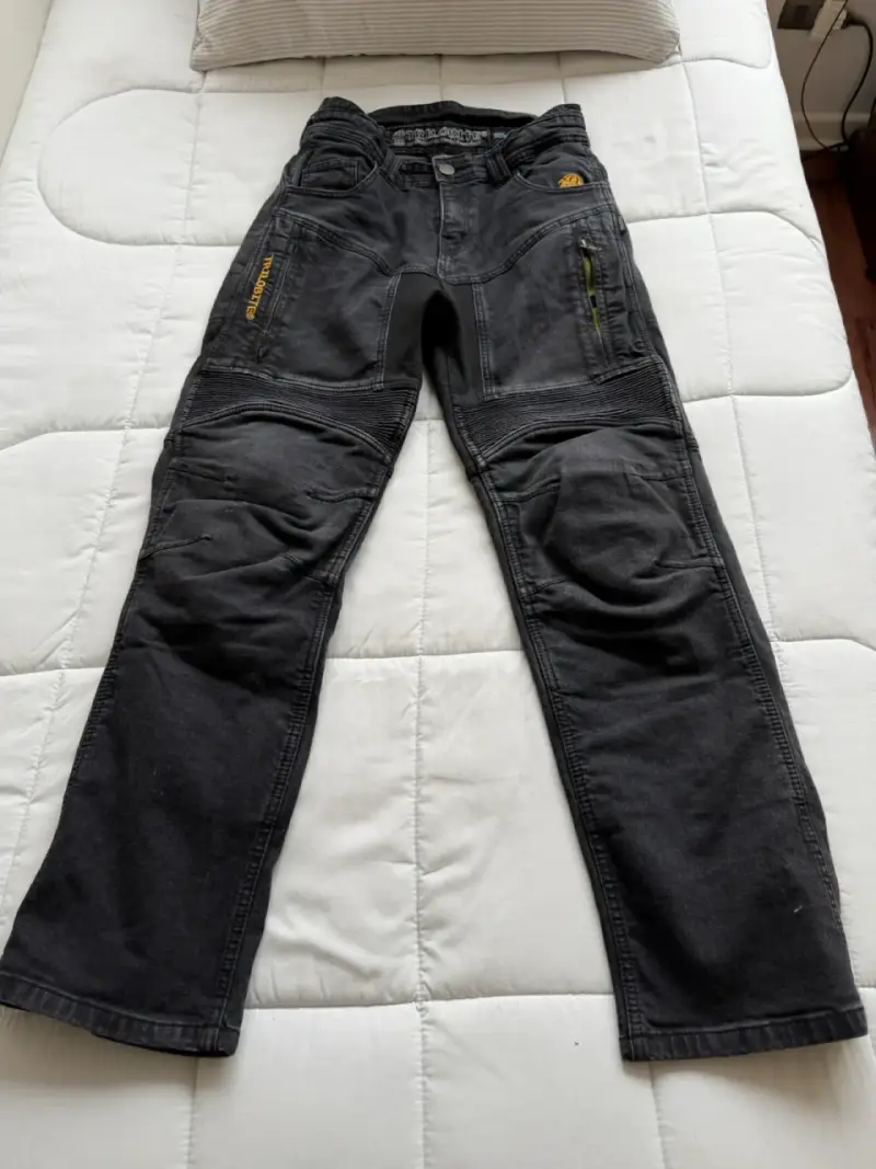 Pantalones Trilobite de moto negros con protección - 1
