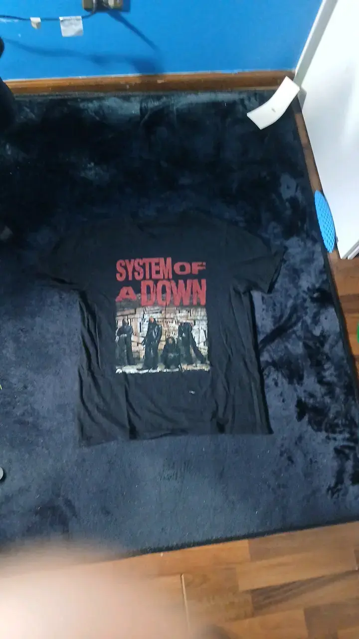 Polera negra System of a Down para hombre