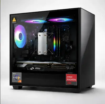PC GAMER RYZEN 5, AMD RX, 16GB RAM, 500GB M.2 - miniatura 1