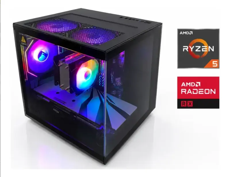 PC GAMER RYZEN 5, AMD RX, 16GB RAM, 500GB M.2 - 6