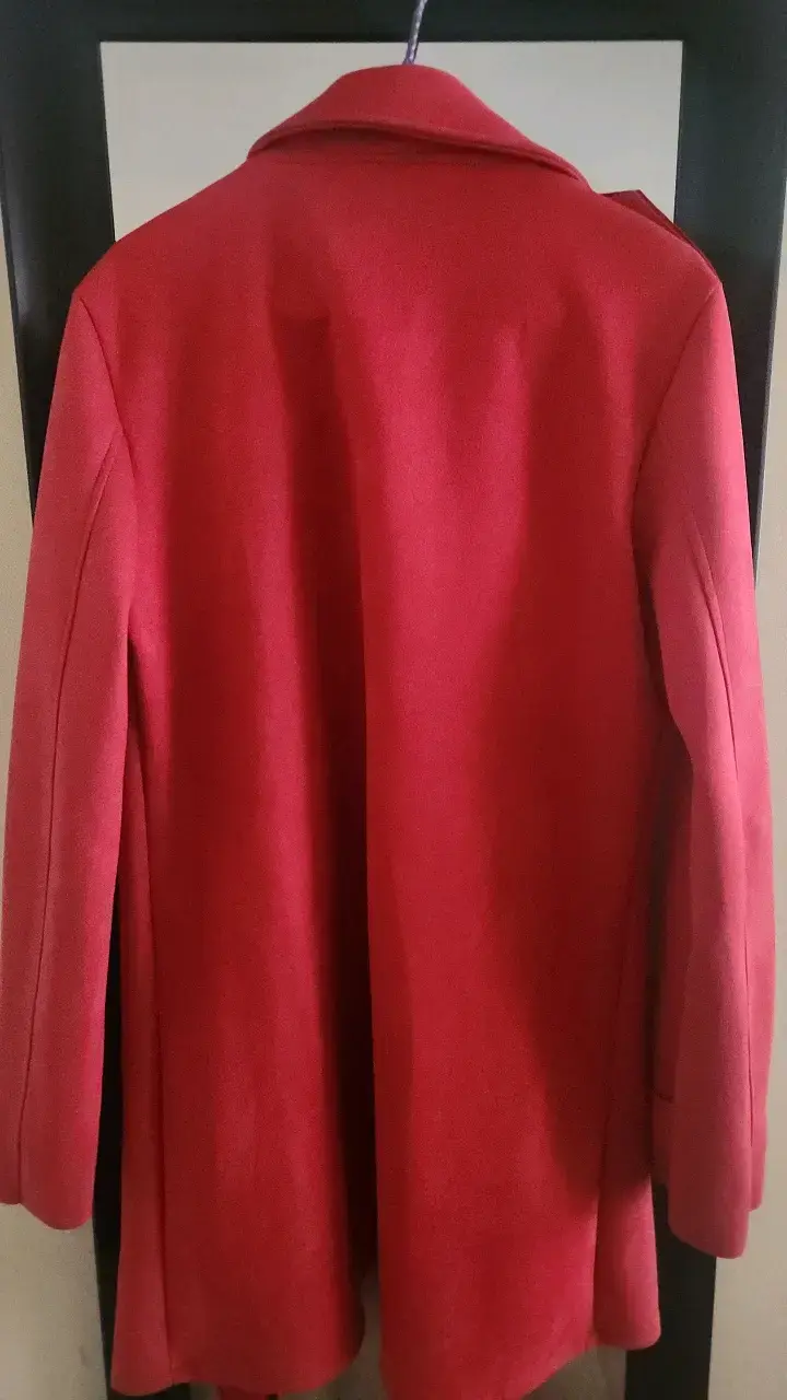 Abrigo rojo para mujer talla L - 4