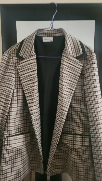 Blazer a cuadros para mujer marca Truhana - miniatura 1