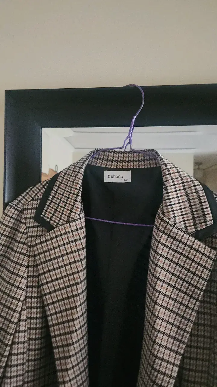 Blazer a cuadros para mujer marca Truhana - 2