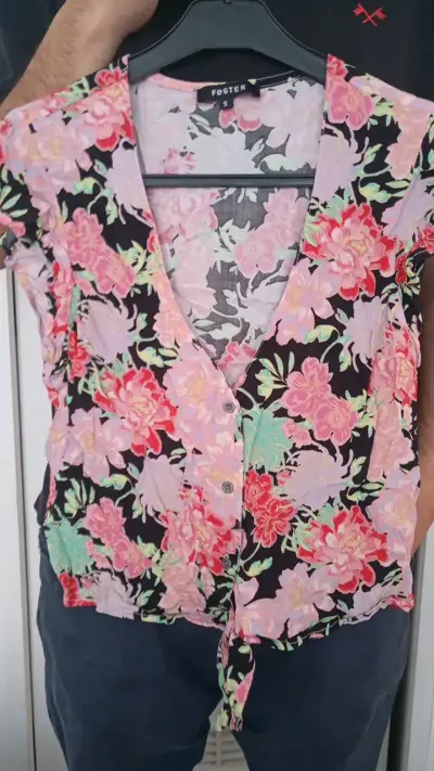 Blusa floral de mujer Foster talla S - miniatura 1