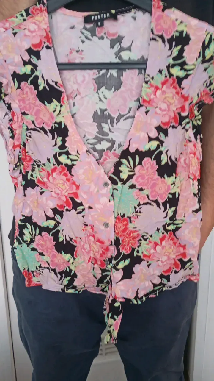Blusa floral de mujer Foster talla S - 3