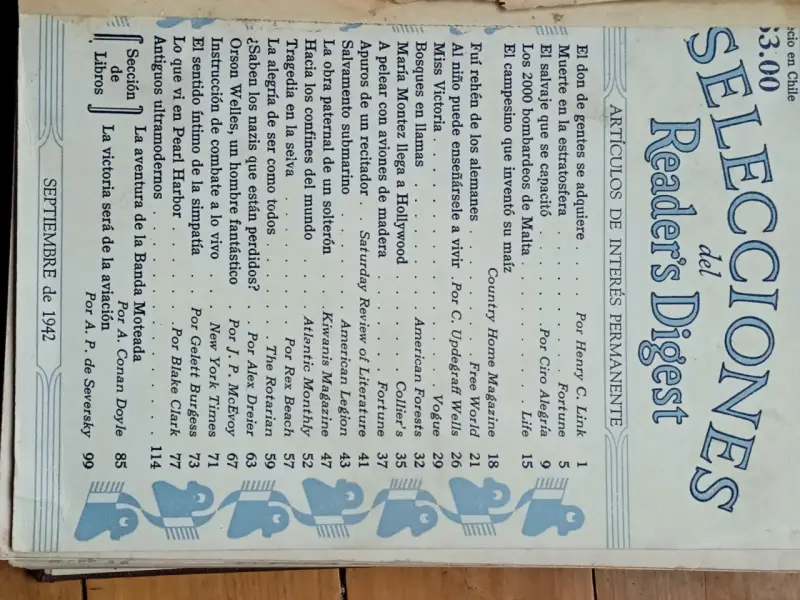 Colección de Revistas Selecciones del Reader's Digest 1942 - 3