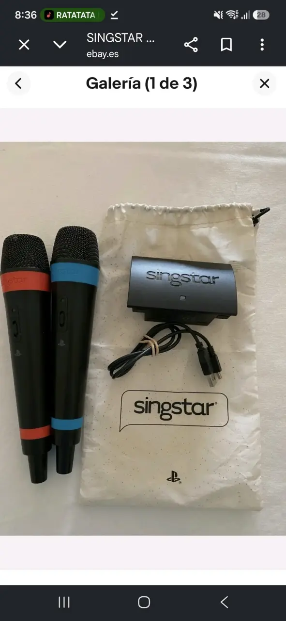 Micrófonos SingStar para PlayStation con adaptador