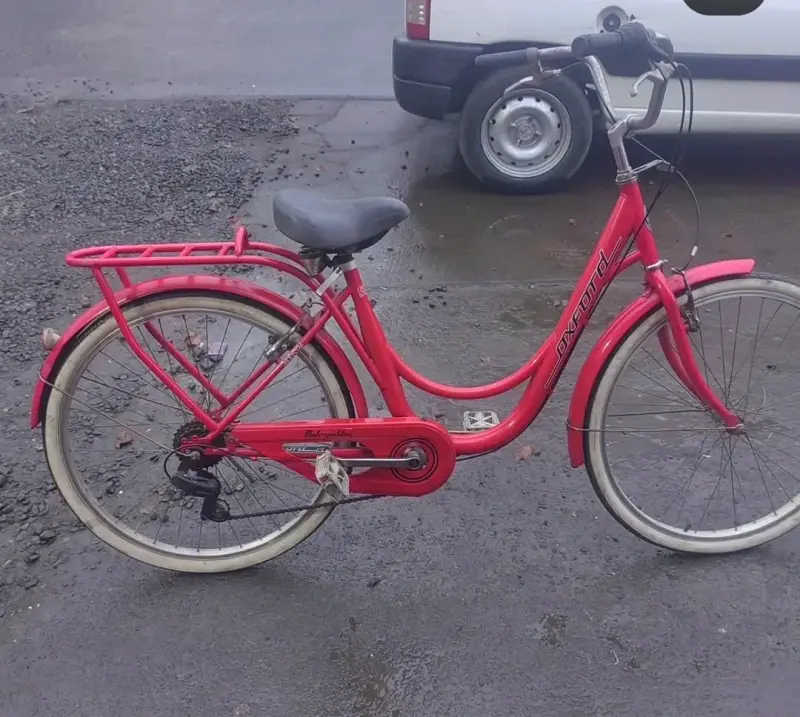 Bicicleta Urbana Roja Oxford para Mujer
