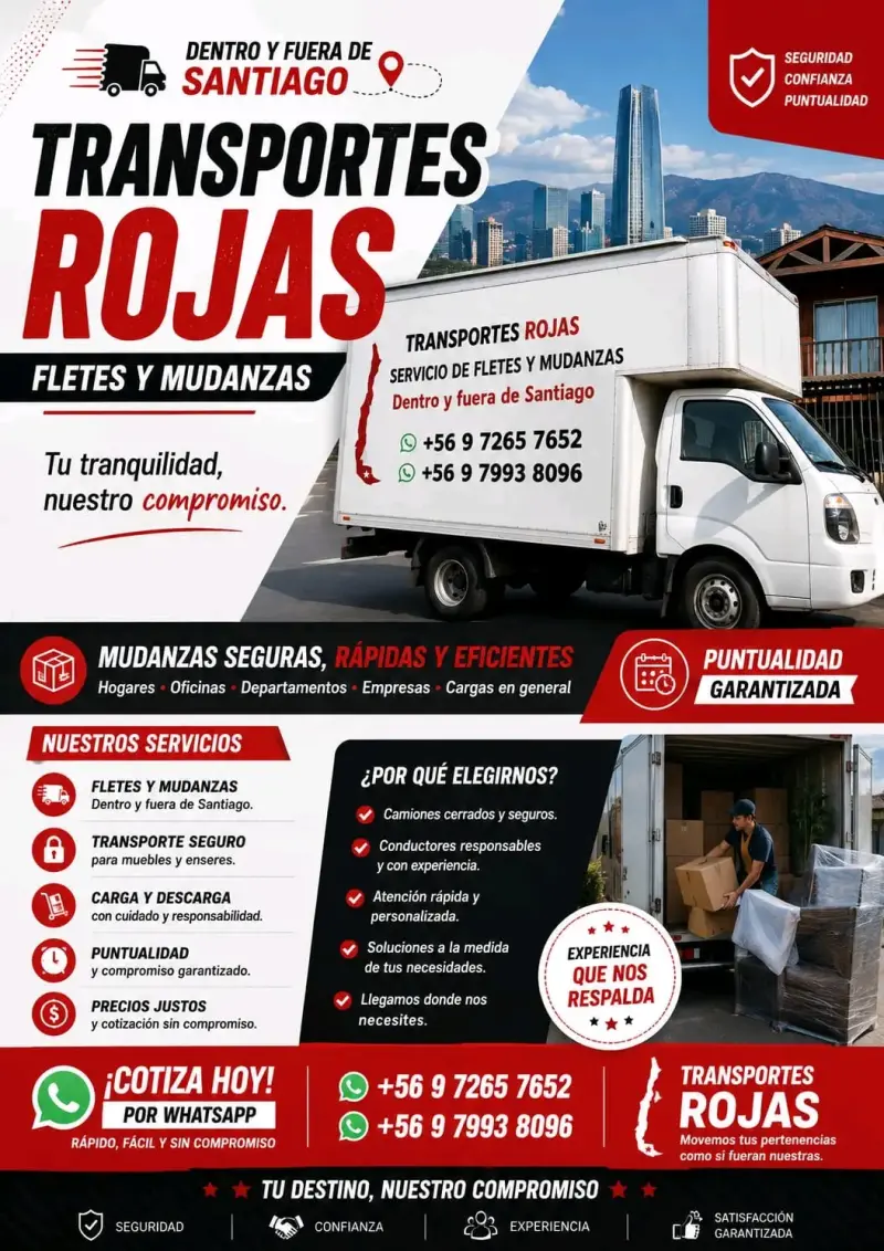 Fletes y Mudanzas dentro y fuera de Santiago - 1