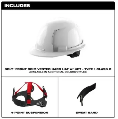 Casco de seguridad BOLT con ventilación y ajuste rápido - miniatura 2