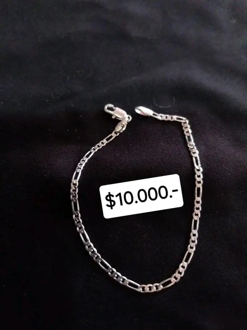 Pulsera de plata estilo cadena