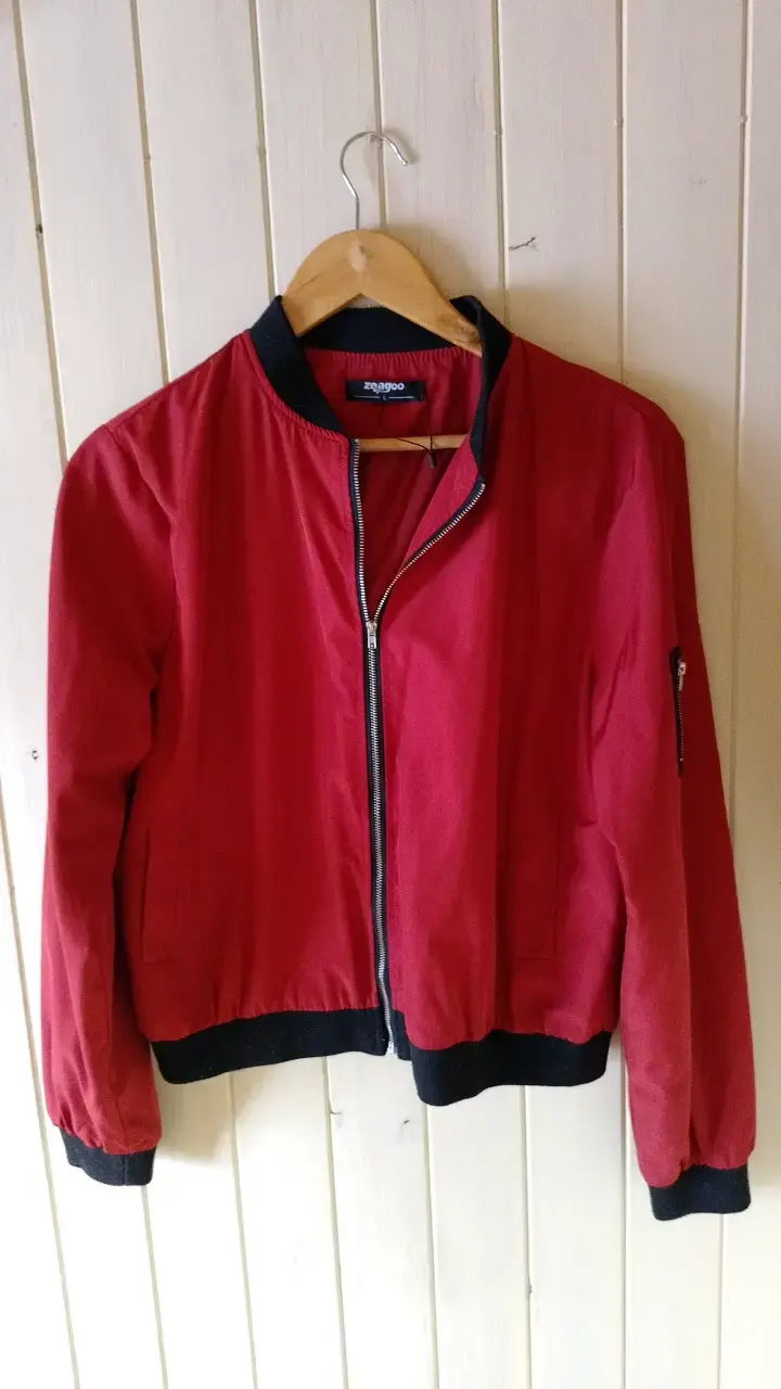 Chaqueta Bomber Roja Zeagoo para Mujer - 1